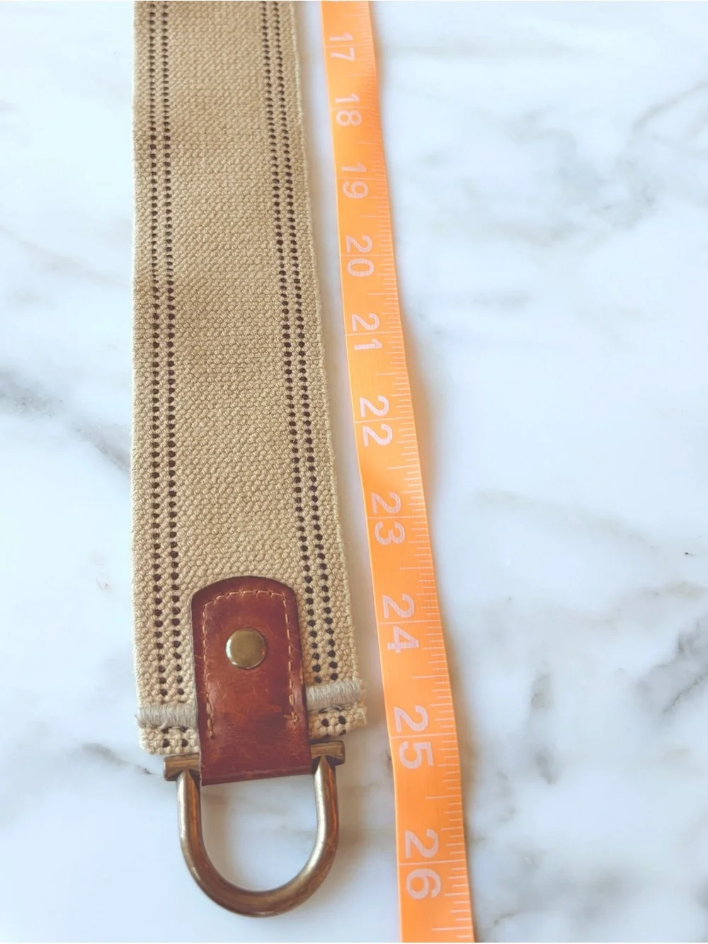 J. Crew Stretch Jute Belt, Cognac / Tan, S/M